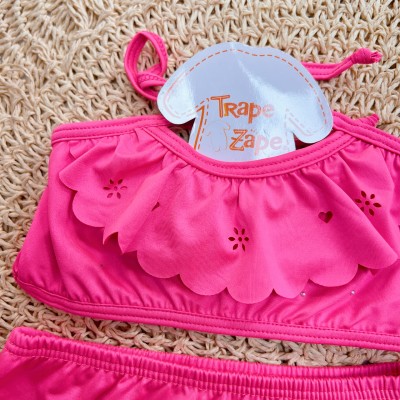 Linha Praia - Biquini com Proteção UV50+ - Rosa Chiclete